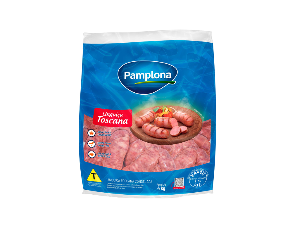 LINGUIÇA TOSCANA CONGELADA PAMPLONA 4 KG (CX 4 PCT)